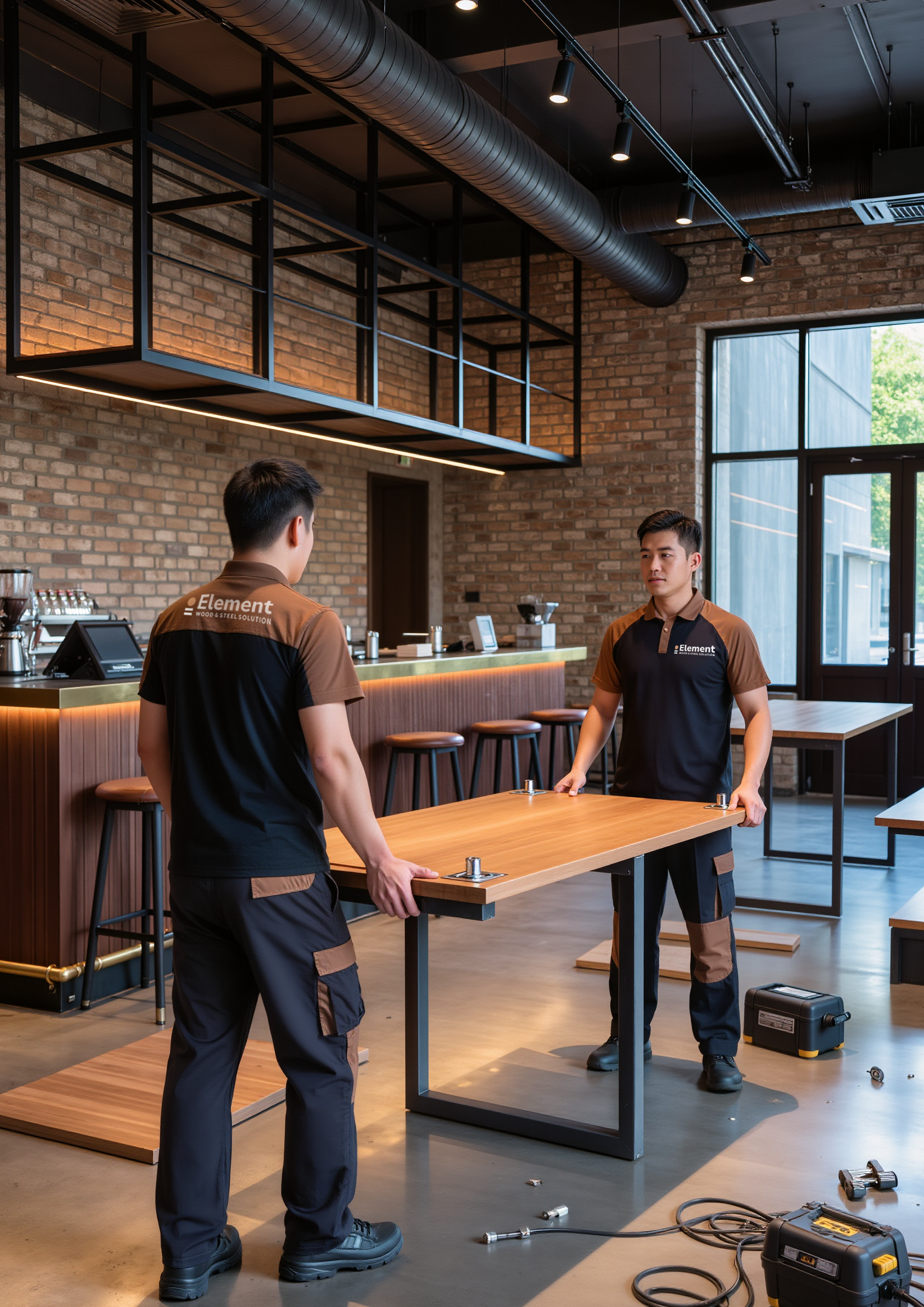 Montaj cafenea Brick